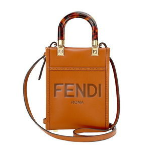 ☆FENDI☆ Mini SUNSHINE Shopper 2wayバッグ BROWN×WHITE♪ Fendi Sunshine Mini Leather Tote Bag In White - 33% Off